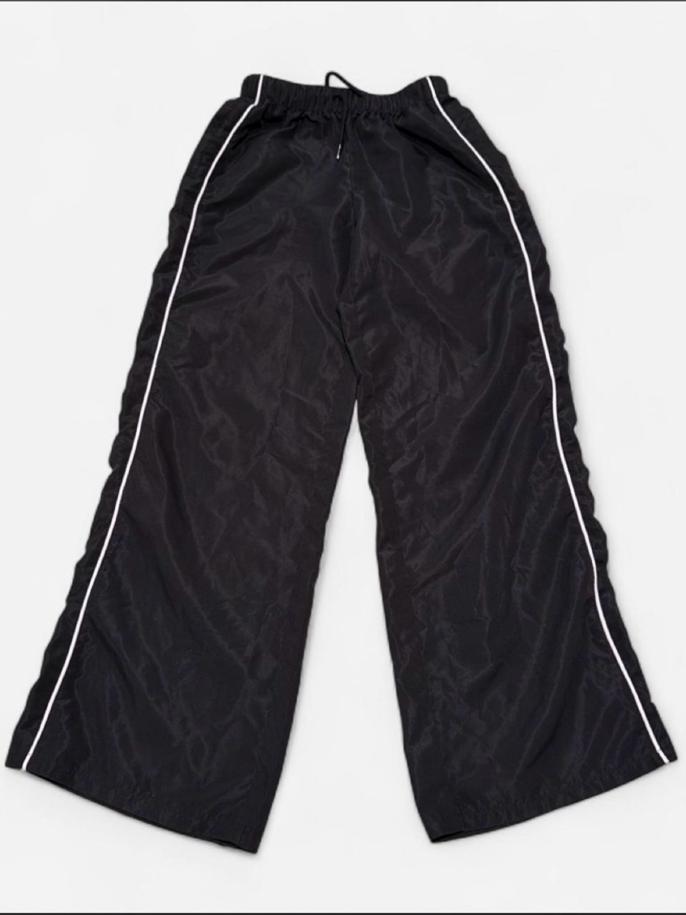 Black Men’s Track Pants with White Piping